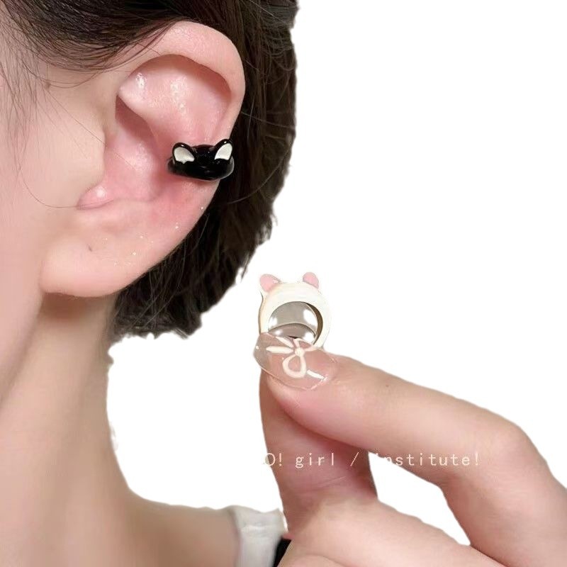 Princesa en fuga ~ dibujos animados lindos clips de orejas gatos mujeres sin agujeros de orejas pendientes nuevos 2026 explosión clips de hueso de orejas únicos