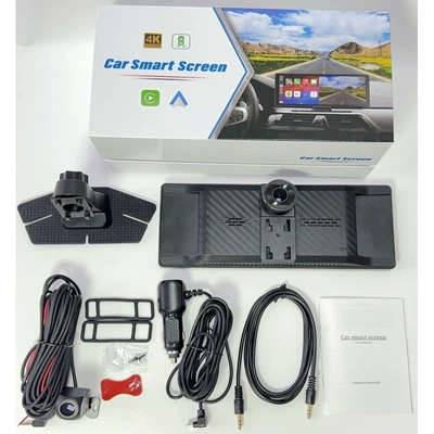 Cross-Border Driving Recorder Carplay Center Console 10.26inch Wireless Bluetooth Smart Screen Car Recorder (Simsiz CarPlay və Android Auto) - 1026inch-carplay4k1080pcar-charger