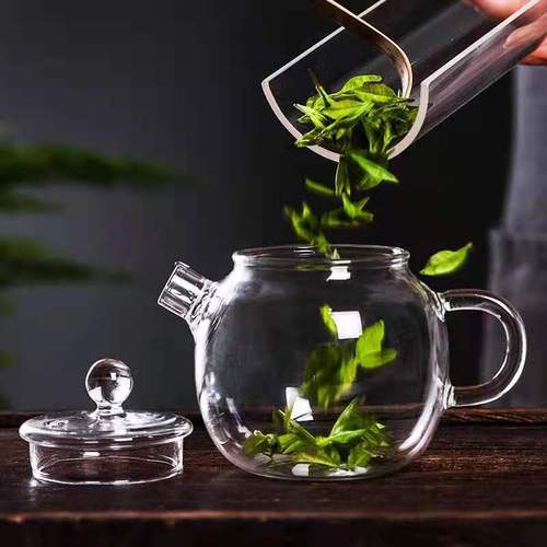 Glass small teapot small giant wheel tea pot high borosilicate glass with lid teapot small tea pot tea brewing pot 150ml pot