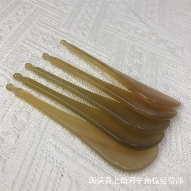 Goat Horn Gua Sha Meridian Massage Stick 12cm Slim Facial Eye Beauty Tool quality and texture