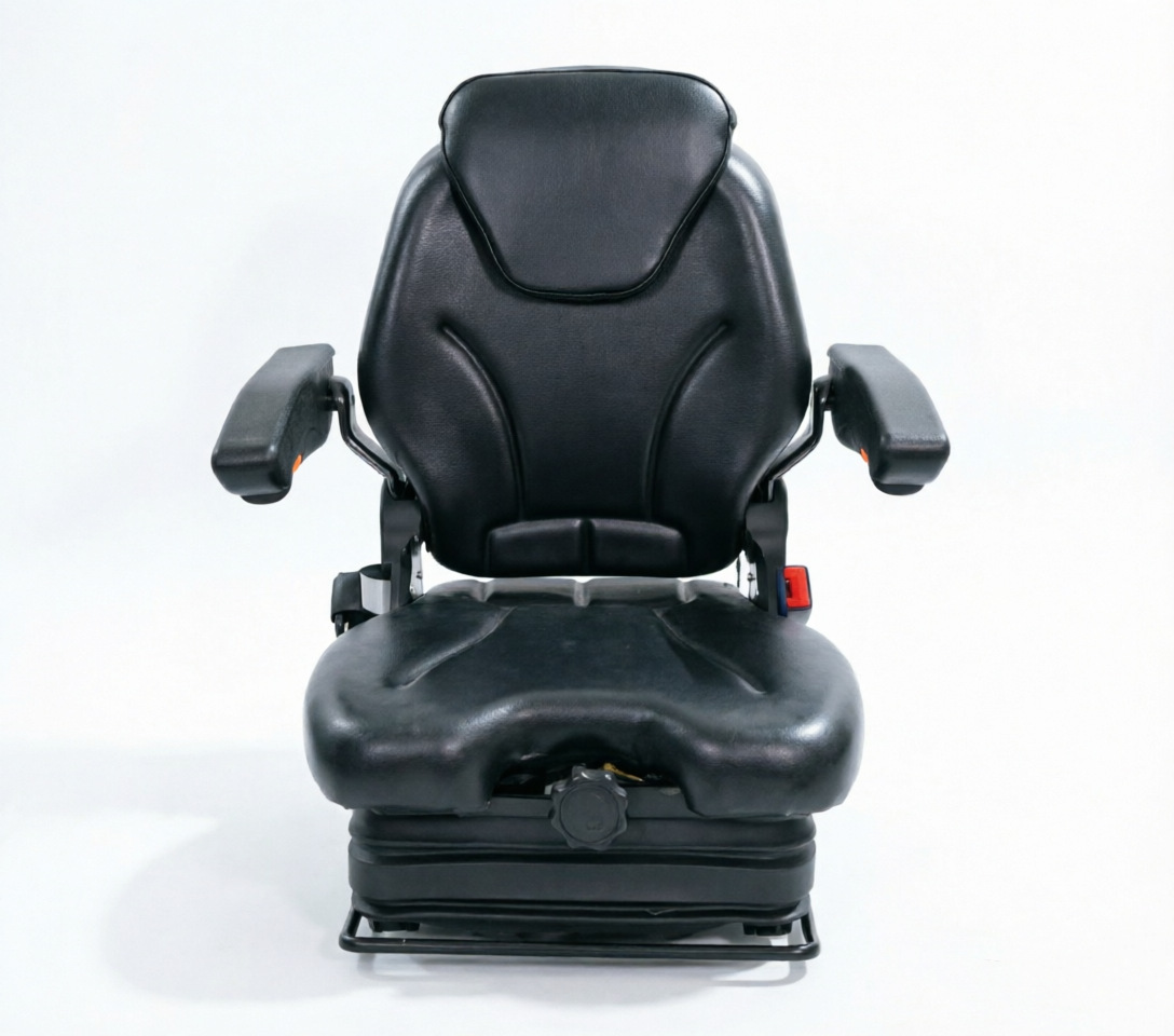 Engineering vehicle mechanical shock-absorbing forklift seat, agricultural machinery seat with sliding rail, high-end universal loading vehicle seat