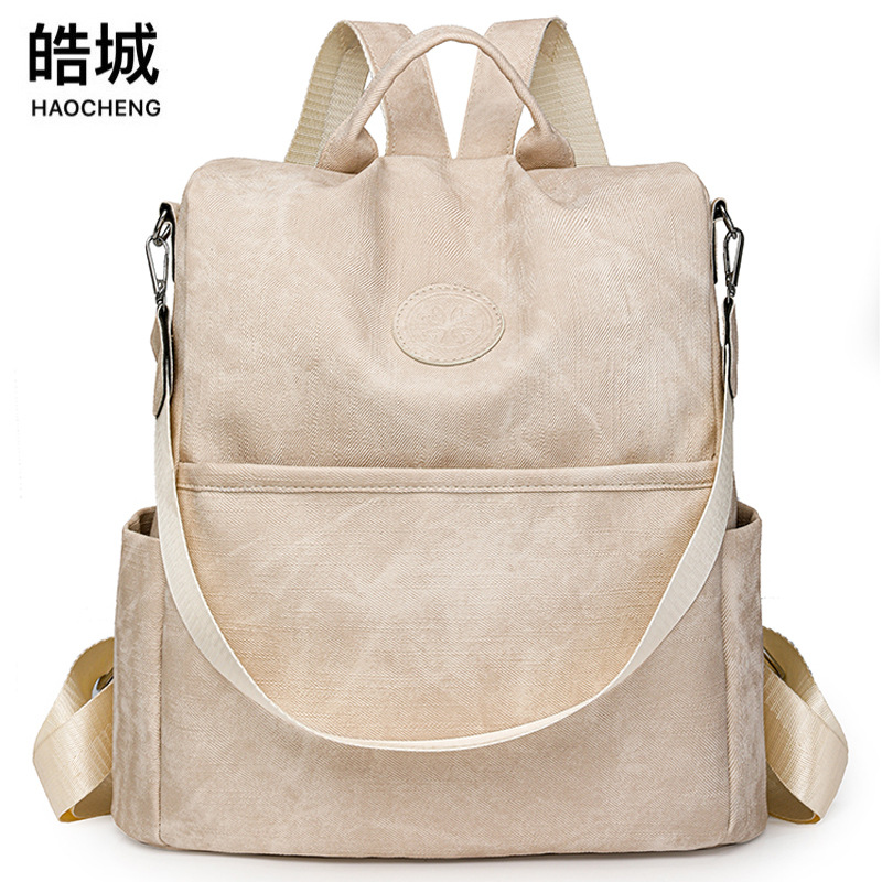 Transfronterizo al por mayor 2024 nuevas señoras casuales mochila antirrobo moda simple al aire libre mochila de viaje ligera