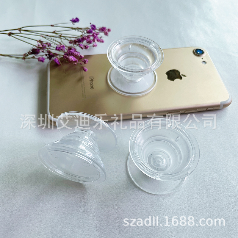 Transparent airbag bracket ultra-Transparent retractable lazy mobile phone airbag bracket printable LOGO manufacturer in stock supply