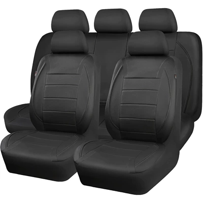 Cross-Border Mexico Russia Ebay Amazon Temu Aliexpress Best-Selling Universal Car Seat Cover (Seat cushion, seat cover) - black-5-seats