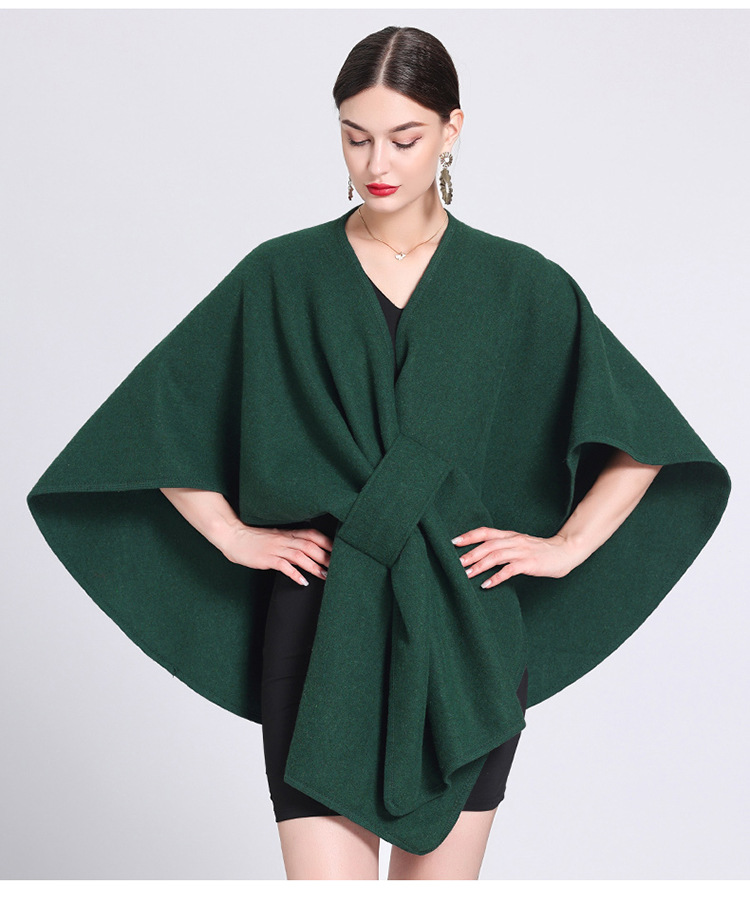 Mode Cape Cape mit Cape außen große Größe Strickjacke lose Mantel Frauen_voghion.com