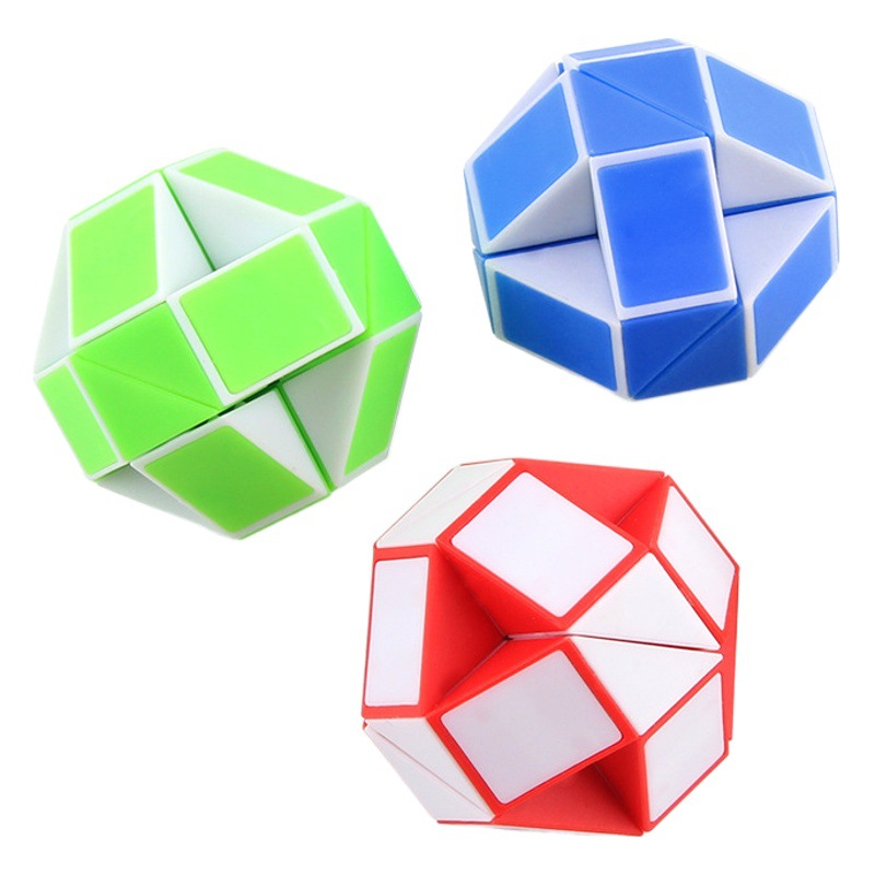 Variedad de exportación transfronteriza regla mágica juguetes educativos de 24 segmentos regla mágica plegable de forma especial serpiente mágica color cubo tridimensional de 72 segmentos