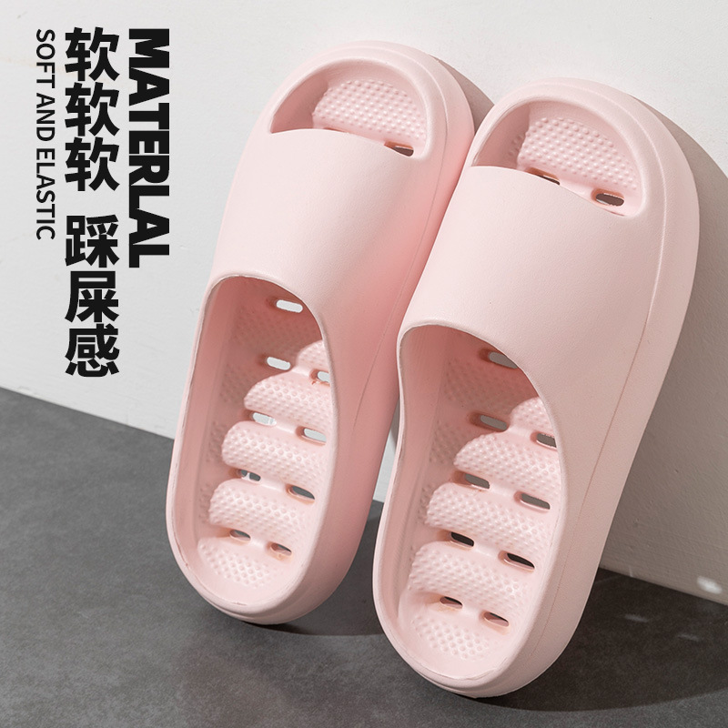 New Arrival Slip-on Feeling Bathroom Slippers for Women 2024 New Arrival Indoor Household Non-Slip Soft Bottom Leakage Sandals for Men