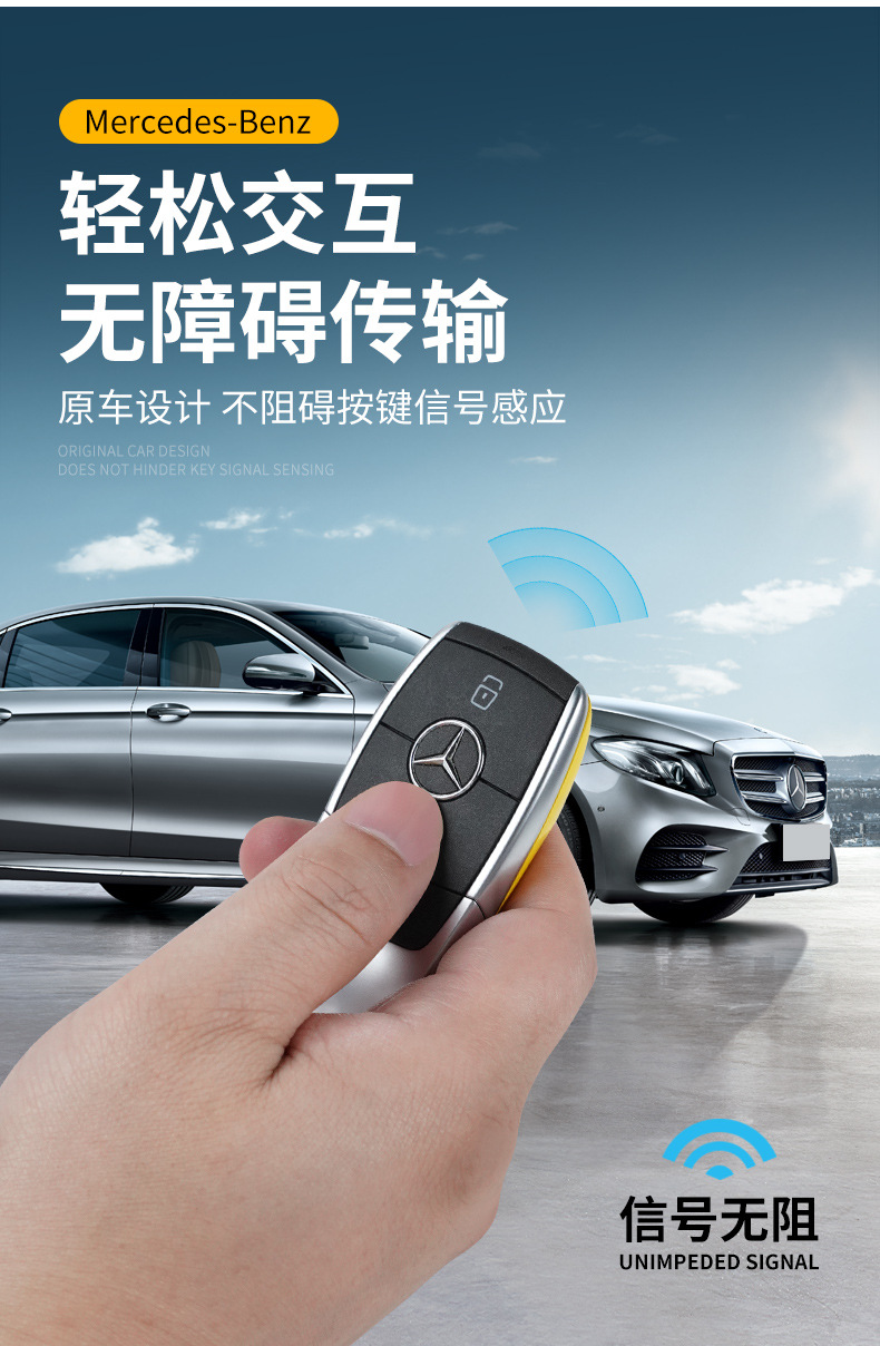 Suitable for Mercedes-Benz Key Shell E-Class C-Class Glc/G-Class/Gle/Gls Black and White Amg Apple Tree Rear Cover Modified Shell