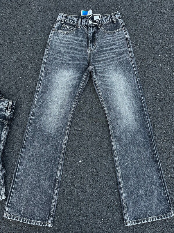 European-Style Red Label 517 Marble-Patterned Cleanfit High Street Style Slightly Spicy Jeans Retro Vibe Long Pants