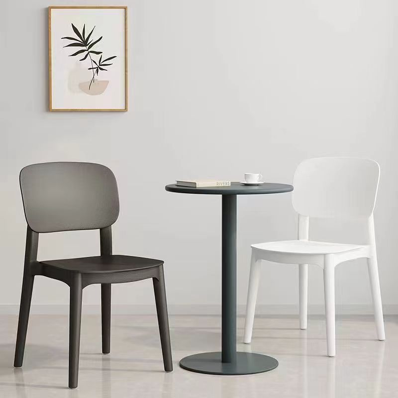 Silla de plástico para el hogar silla de respaldo de restaurante gruesa mesa de comedor silla de comedor comercial taburete moderno simple y cómodo al por mayor