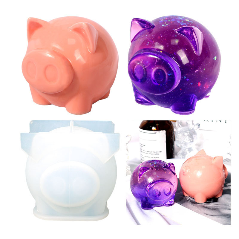 億興製品diy滴ゴム金型コブタ置物シリコン金型新製品かわいい萌え系オフィス置物|undefined