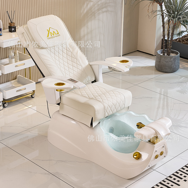Sillón de Pedicura Eléctrico Multifuncional, Sofá de Masaje de Pies Especial para Salones de Belleza, Exportación