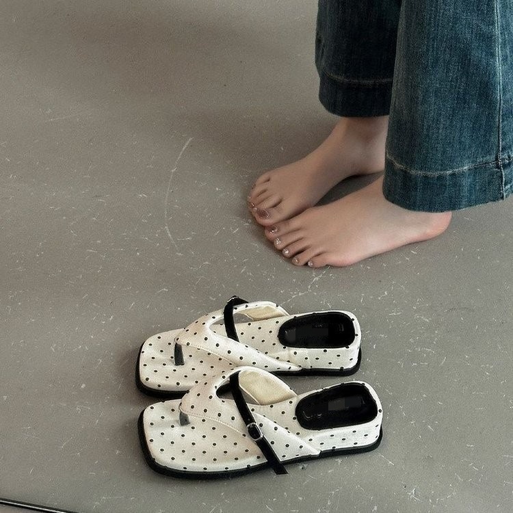 Versátil moda casual ondulado flip flops para mujeres 06 verano muffins zapatillas de zapato de playa image 9