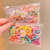 Children's rubber band color lace does not hurt the hair circle Korean high elastic cute girl tie hair rope 50 bags