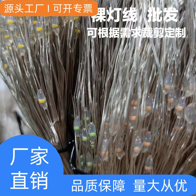 源头工厂led铜线灯串铜丝裸灯泡圣诞灯串可裁剪DIY量大从优可开票