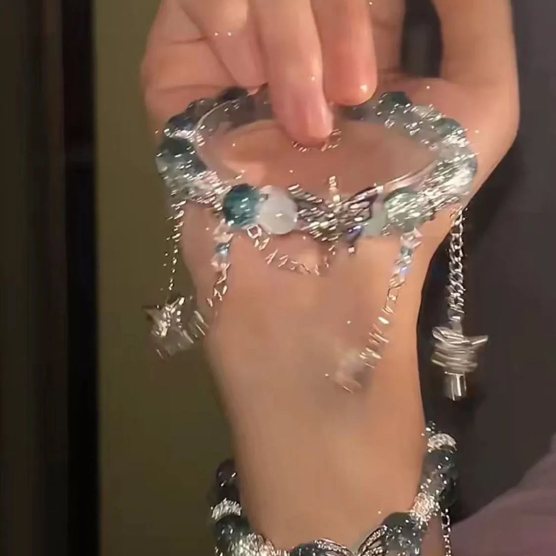 Blue butterfly bracelet