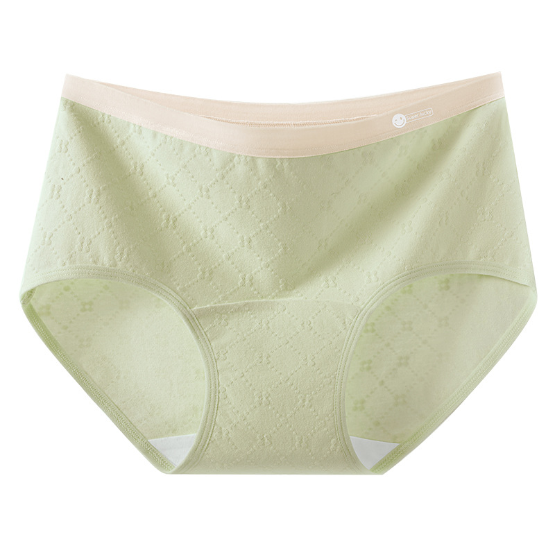 Algodón de grado médico A ~ El nuevo algodón 7A alarga la entrepierna antibacteriana, agradable para la piel, transpirable y sin costuras, ropa interior de mujer de algodón de cintura media