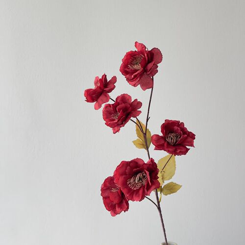 Red color wedding arrangement artificial flower materials hotel wedding hall decoration flowers rose ball artificial flowers wholesale