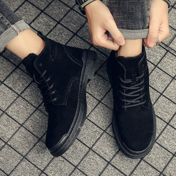 Сенсинью Мартенс Демисезонные дышащие ботинки — модныеankle boots в черном, хаки, бархатные