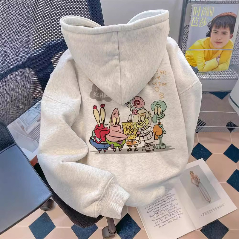 Imitation Cotton Composite Milk Silk 320g (Silver Fox Velvet 420g) Round Neck Hooded Loose Sweatshirt Imitation Cotton Composite Milk Silk 320g (Silver Fox Velvet 420g) Round Neck Hooded Loose Sweatshirt