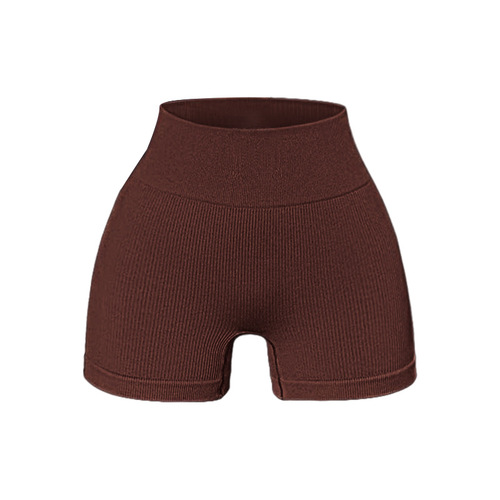 Seamless thread three-way yoga pants European and American high-waisted fitness pants running yoga shorts leggings