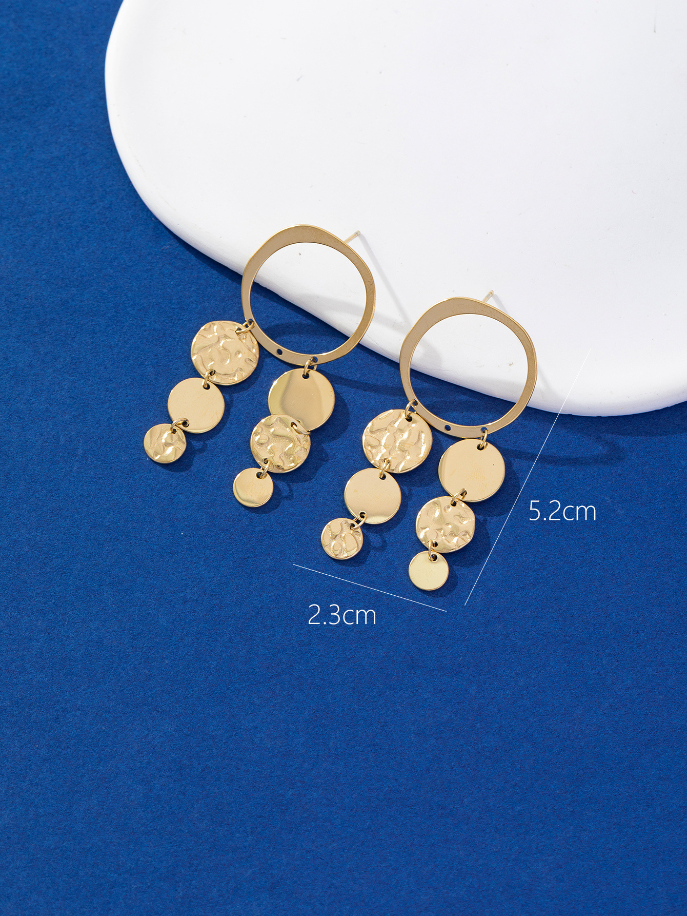 1 Paire Élégant Dame Style Moderne Feuille Fleur Placage Acier Inoxydable 316 Plaqué Or 18K Boucles D'oreilles display picture 19