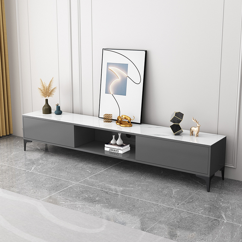 Light Luxury Living Room New Floor Cabinet Small Apartment Bedroom Simple Tv Cabinet Tv Cabinet Modern Simple Coffee Table Combination