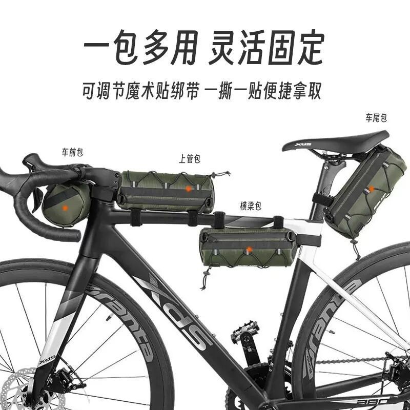 Bicycle frontal viga bolsa de agua silla bolsa de montar equipo de bicicleta de montaña viga bolsa de teléfono móvil fábrica de paquetes de tubo