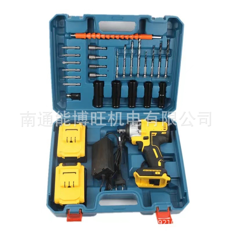 Comercio exterior sin escobillas nuevo Dewei llave eléctrica de gran par Llave de impacto eléctrica de litio reparación de automóviles marco trabajador manga pistola de aire