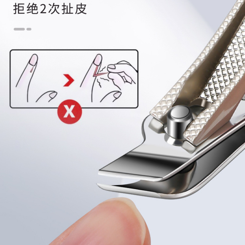 Untellador de uñas de tijeras con un solo clip de uñas anti-splash pedicura de uñas de acero inoxidable