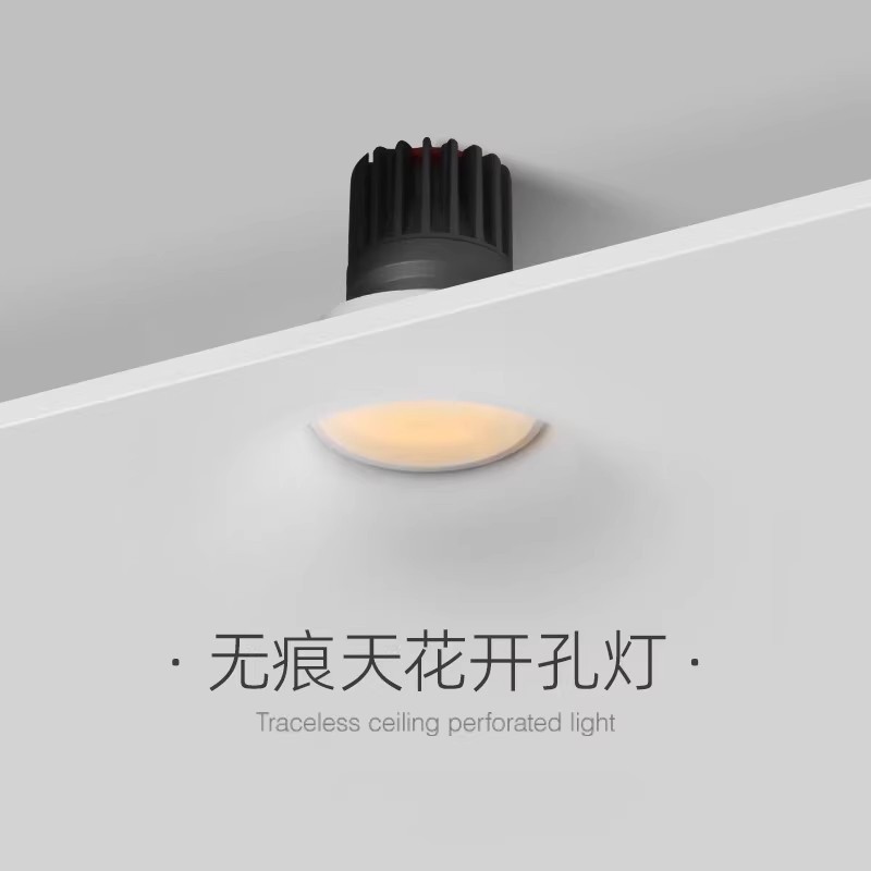 led筒灯嵌入式石膏灯家用天花客厅过道灯无边框方形圆形射灯批发