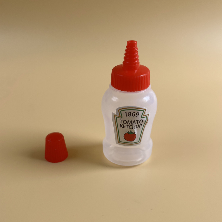 食品級ミニポータブルソース瓶ケチャップ押出瓶弁当用サラダ醤油分注瓶ペットボトル|undefined