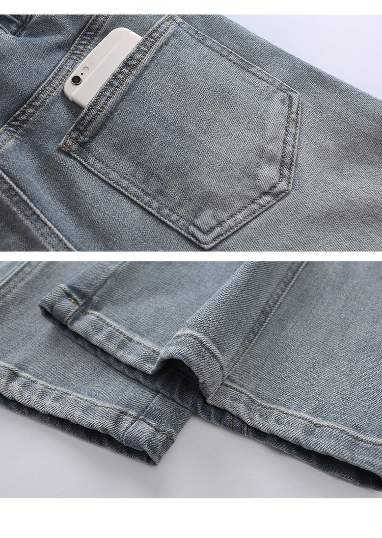 Men's Clothing Vintage Blue Flared Jeans For Kids - Stretchable Waistband, Comfortable Denim Fabric, Unisex Design For Boys & Girls (120cm-170cm)_voghion.com