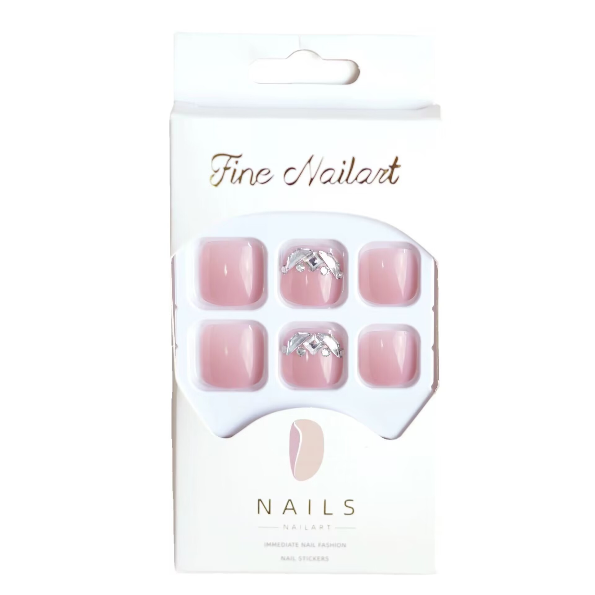 24 piezas de parche de uñas de pies blanco rosa de verano parche de uñas de pies parche de uñas de pies