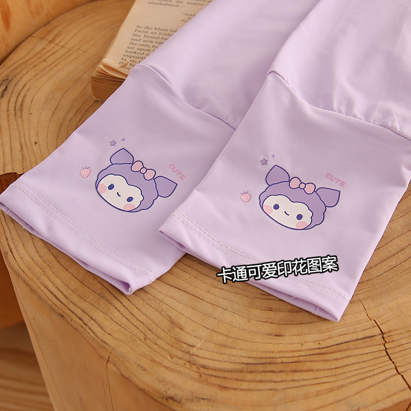 어린이용 아이스 슬리브 자외선 차단 여아용 아이스 실크 선 슬리브 2024년 여름 신상품 자외선 차단 남녀용 암 슬리브