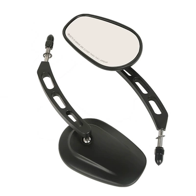 Suitable for Harley Xl883/1200 X48 Dyna Road King Softail 8mm Rearview Mirror Reflector (Other Car Modifications) - matt-black