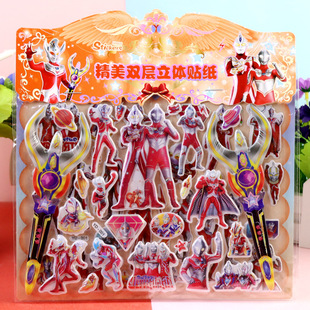 Children's Cartoon Stickers Strawberry Bear Kuromi melody Frozen Princess Dinosaur Bubble Stickers Ultraman