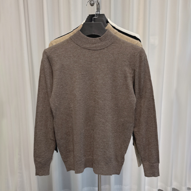 Otoño y invierno nuevo suéter de hombre medio cuello hombre jersey de lana de punto sluggish wind swetaer top