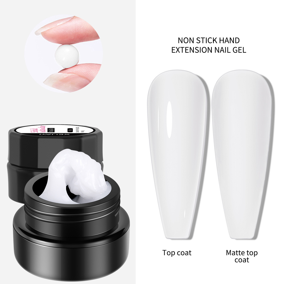Gel Sólido Esculpible para Extensión de Uñas Fórmula No Pegajosa