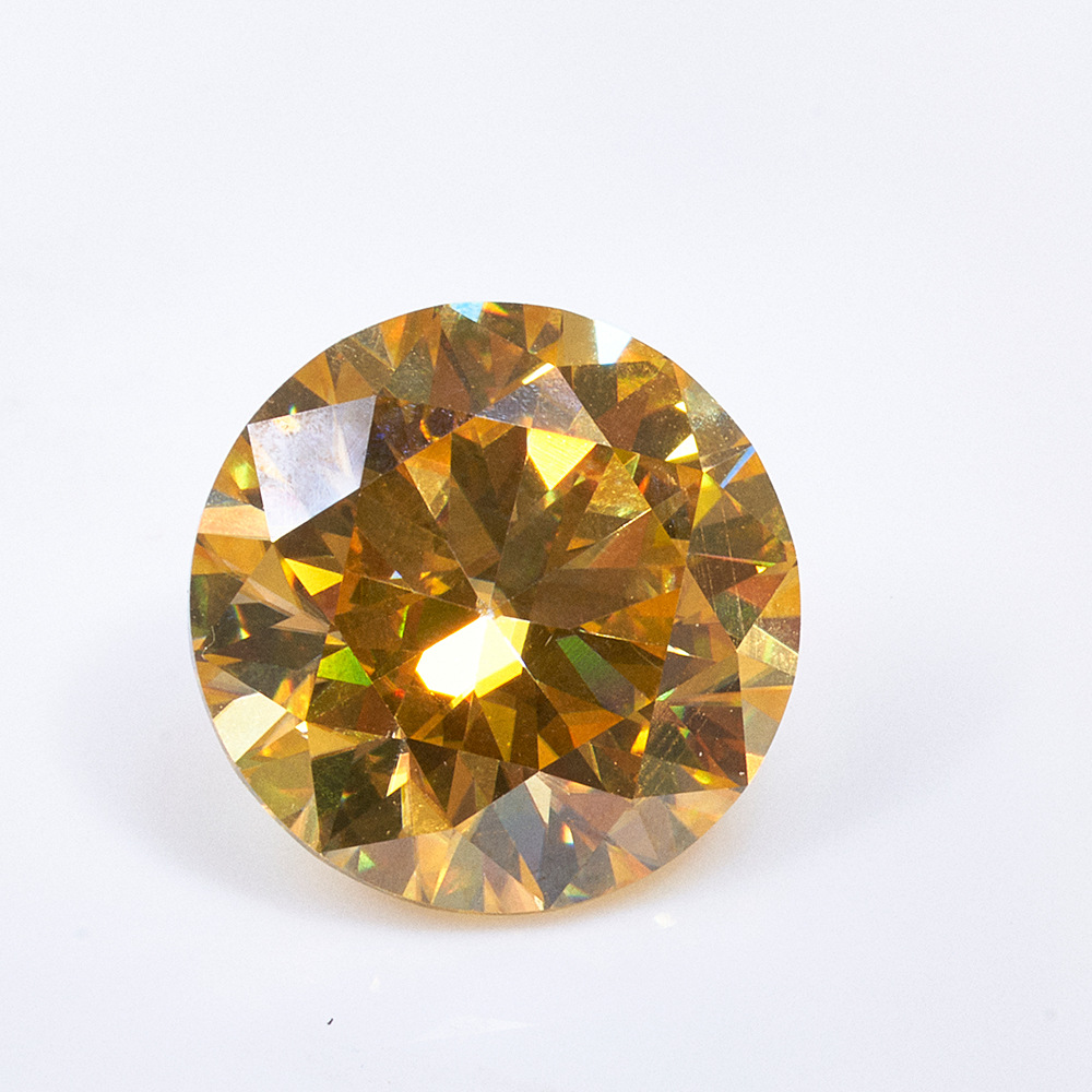 1 quilates de piedra de mosaico colorida redonda ocho corazones ocho flechas azul marino Wuzhou gemas artificiales piedra desnuda al por mayor