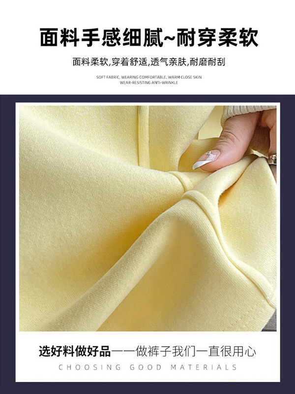 2025新款美式拼接卫裤女垂坠感宽松显瘦弯刀香蕉裤休闲直筒阔腿裤|undefined