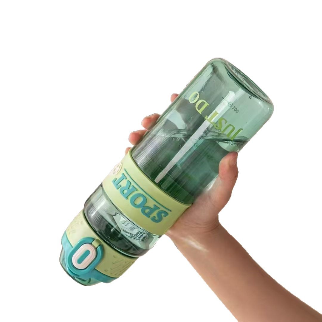 Shanghexin estudiantes creativos taza de té de flores de plástico portátil con pantalla de filtro taza de agua deportiva de gran capacidad taza espacial de fitness