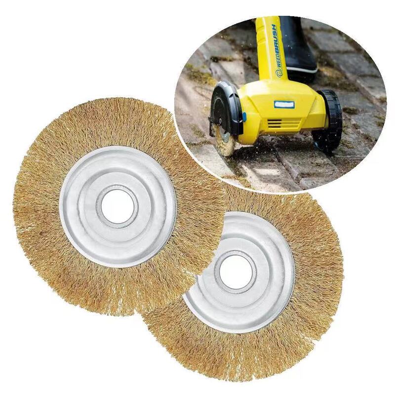 115X16Mm Flat Type Brick Seam Steel Wire Weeding Wheel Suitable for Ryobi Gloria Lawn Mower Gap Weeding Brush