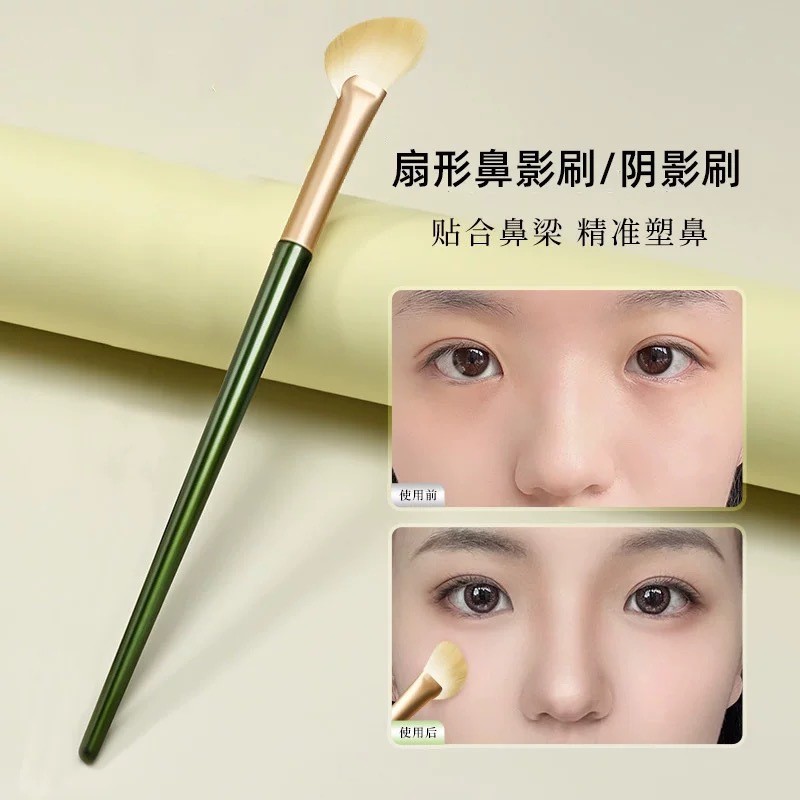 Tekli Makyaj Fırçası - Düz Balık Kuyruğu Fondöten Fırçası Pudra Fırçası Eyeliner Fırçası Burun Kontur Fırçası Allık Fırçası Göz Farı Fırçası Kapatıcı Fırçası