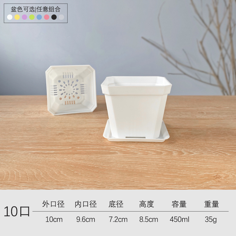 플라스틱 - 흰색의 두꺼운 10구 세면대(받침 포함) 10개 - 친환경 플라스틱