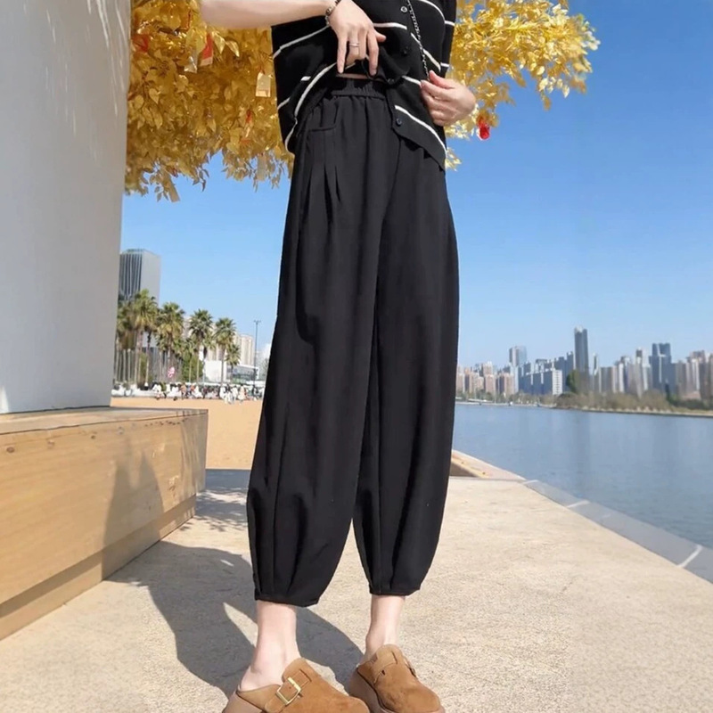 【3D Waist】Slim-fit tapered harem pants for women, summer high-waisted slimming carrot pants for petite figures, versatile cropped pants 【3D Waist】Slim-fit tapered harem pants for women, summer high-waisted slimming carrot pants for petite figures, versatile cropped pants