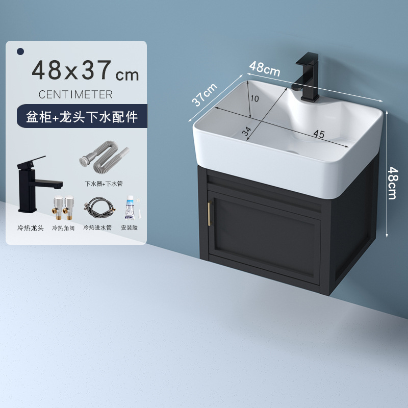 Pequeño espacio de apartamento de aluminio gabinete de baño combinación de baño lavabo del Gabinete lavabo del gabinete del baño lavabo