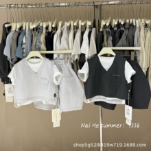 奶萌儿童套装80-120码2026夏款韩版洋气休闲三件套 乃和7556