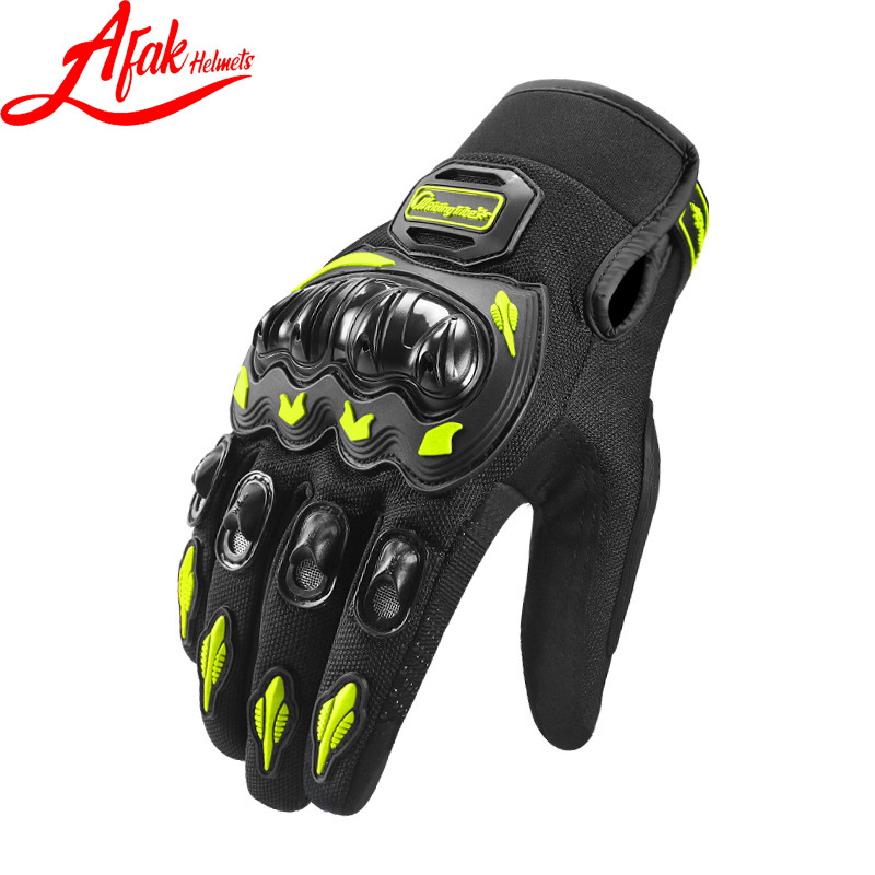 AFAK guantes de montar pantalla táctil carreras al aire libre Knight motocicleta resistente a la caída dedo completo medio dedo guantes de motocicleta para hombres