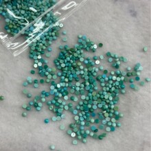 天然绿松石戒面 湖北原矿绿松石平底素面裸石 水滴三角形戒面批发